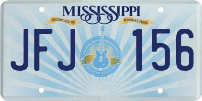 MS license plate JFJ156