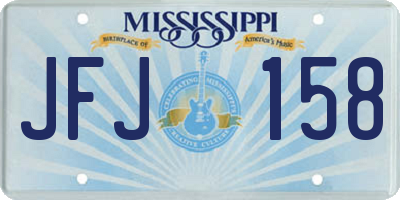 MS license plate JFJ158