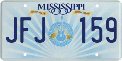 MS license plate JFJ159