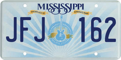 MS license plate JFJ162