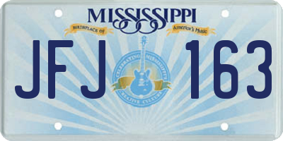 MS license plate JFJ163