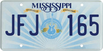 MS license plate JFJ165