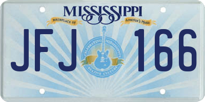 MS license plate JFJ166