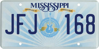 MS license plate JFJ168