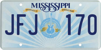 MS license plate JFJ170