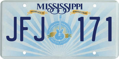 MS license plate JFJ171