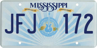 MS license plate JFJ172