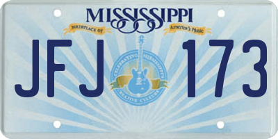 MS license plate JFJ173