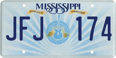 MS license plate JFJ174