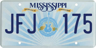 MS license plate JFJ175
