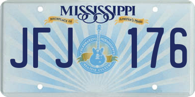 MS license plate JFJ176
