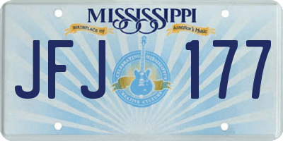 MS license plate JFJ177