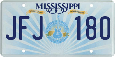 MS license plate JFJ180