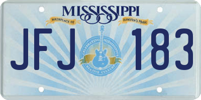 MS license plate JFJ183
