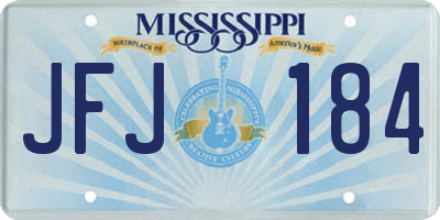 MS license plate JFJ184