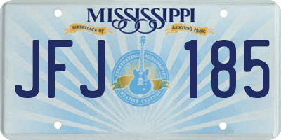 MS license plate JFJ185