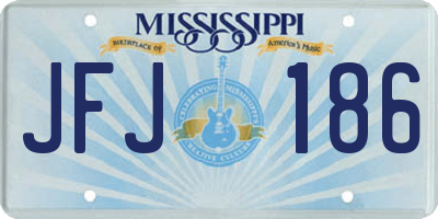 MS license plate JFJ186