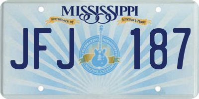 MS license plate JFJ187