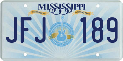 MS license plate JFJ189