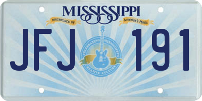 MS license plate JFJ191