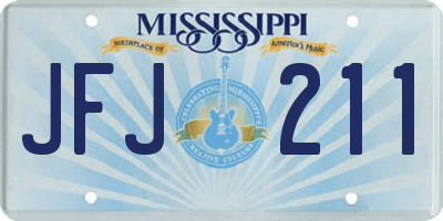 MS license plate JFJ211