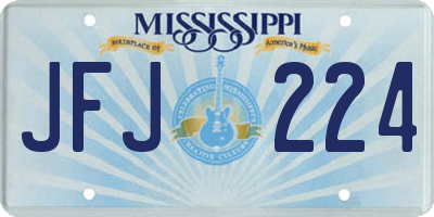 MS license plate JFJ224