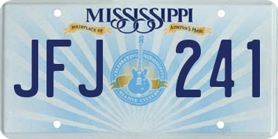 MS license plate JFJ241