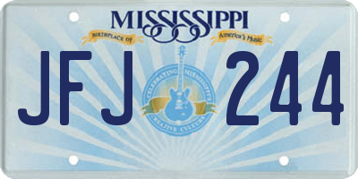 MS license plate JFJ244
