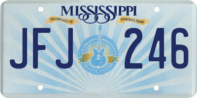 MS license plate JFJ246