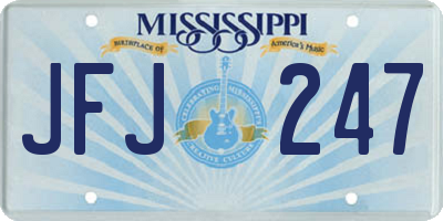 MS license plate JFJ247