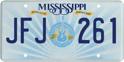 MS license plate JFJ261