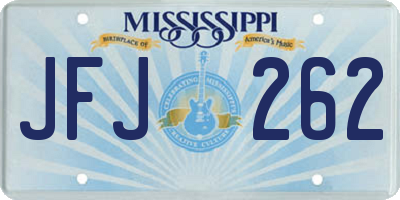 MS license plate JFJ262