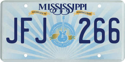 MS license plate JFJ266