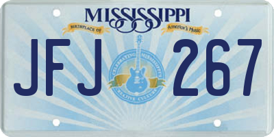 MS license plate JFJ267
