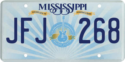 MS license plate JFJ268