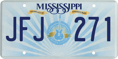 MS license plate JFJ271
