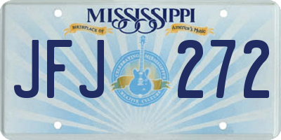 MS license plate JFJ272
