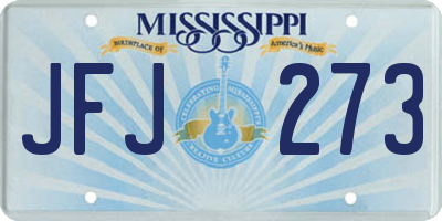 MS license plate JFJ273