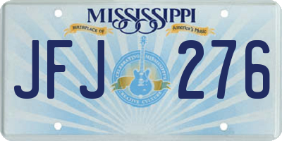 MS license plate JFJ276