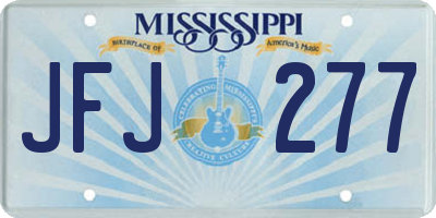 MS license plate JFJ277