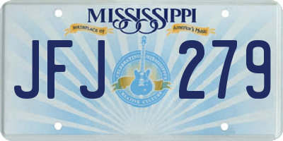 MS license plate JFJ279