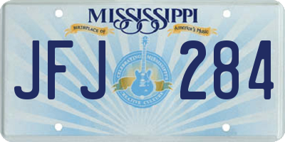 MS license plate JFJ284