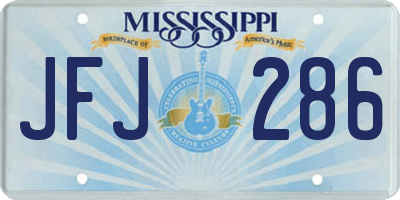 MS license plate JFJ286