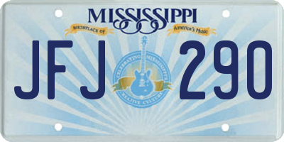 MS license plate JFJ290