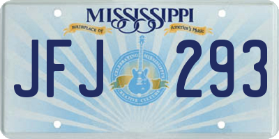 MS license plate JFJ293
