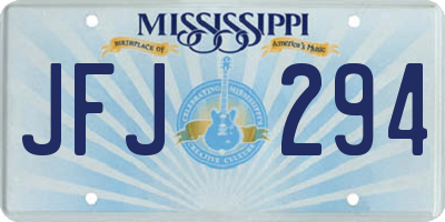 MS license plate JFJ294