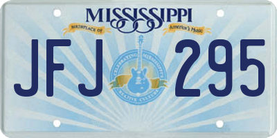 MS license plate JFJ295
