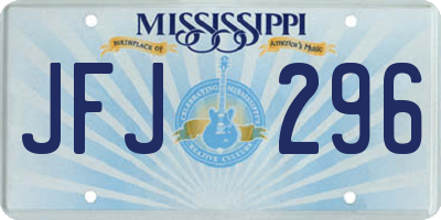 MS license plate JFJ296