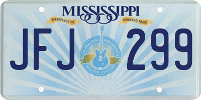 MS license plate JFJ299