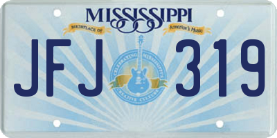 MS license plate JFJ319
